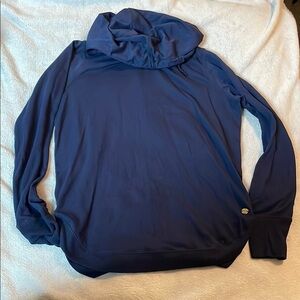 GAIAM Blue Long Sleeve Top Hoodie